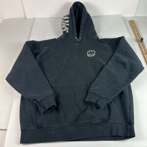 Spitfire Skateboards Sweatshirt Men's Large Black Faded Logo Pullover Hoodie